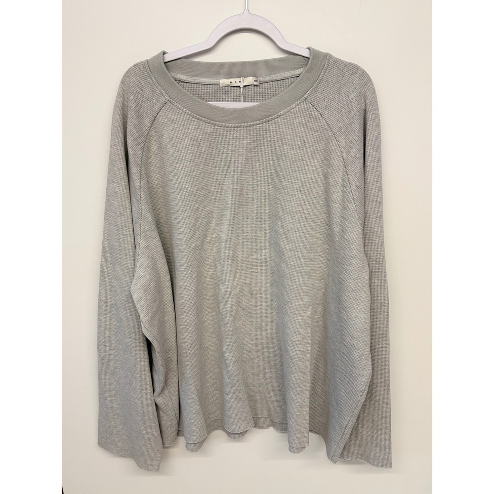 Luxury Streetwear Minimalist Thermal Shirt Waffle Knit MNML Men XXXL Grey